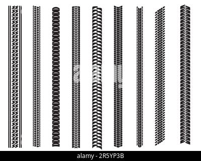 Tyre tracks.  More tracks in my portfolio. Stock Vector