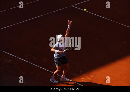 Parigi, Francia. 05th giugno, 2023. Holger Rune di Danimarca durante il French Open 2023, Roland-Garros 2023, torneo di tennis Grand Slam, il 7 giugno 2023 allo Stade Roland-Garros di Parigi, Francia - Foto Jean Catuffe/DPPI Credit: DPPI Media/Alamy Live News Foto Stock