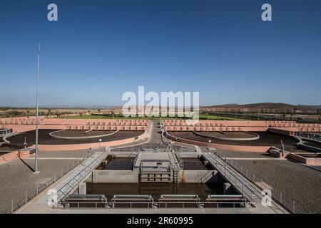 Inaugurazione di impianti tecnici presso lo stabilimento di Waterleau a Marrakech, Marocco Foto Stock