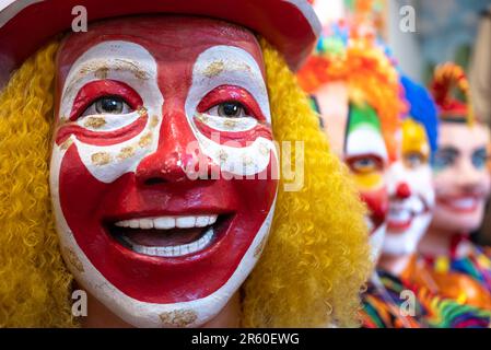 Bonecos Gigantes de Olinda sono Festival di Carnevale decorazione utilizzata per decorare le strade della città di Olinda in Pernambuco, Brasile durante il suo festival. Foto Stock