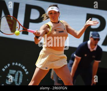 Parigi, Francia. 05th giugno, 2023. Roland Garros Paris French Open 2023 Day 10 06/06/2023 Anasatasia Pavlyuchenkova (--) perde il quarto incontro finale. Credit: Roger Parker/Alamy Live News Foto Stock