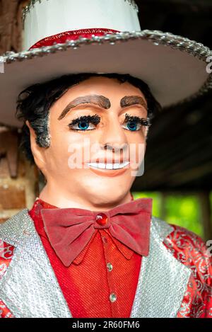 Bonecos Gigantes de Olinda sono Festival di Carnevale decorazione utilizzata per decorare le strade della città di Olinda in Pernambuco, Brasile durante il suo festival. Foto Stock