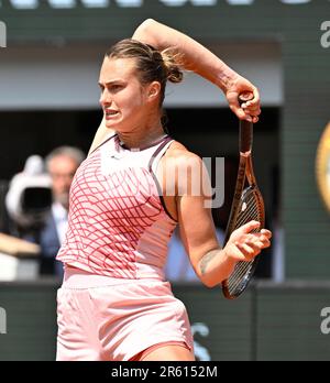 Parigi, Francia. 06th giugno, 2023. Roland Garros Paris French Open 2023 giorno 10 06/06/2023 Aryna Sabalenka (-) vince la quarta partita finale. Credit: Roger Parker/Alamy Live News Foto Stock