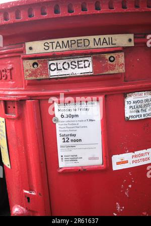 Royal Mail Post Box - chiuso Foto Stock