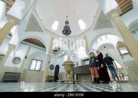 Interno del Museo Nazionale di Preistoria ed Etnografia del Bardo, Algeri, Algeria , Africa Foto Stock