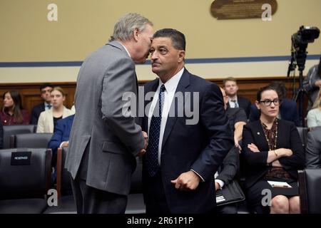 6 giugno 2023, Washington, Distretto di Columbia, USA: Ispettore Generale del Dipartimento di sicurezza interna JOSEPH CUFFARI durante l'audizione della Camera Committee Oversight and Accountability, oggi il 06 giugno 2023 a Rayburn HOB/Capitol Hill a Washington DC, USA. (Credit Image: © Lenin Nolly/ZUMA Press Wire) SOLO PER USO EDITORIALE! Non per USO commerciale! Foto Stock