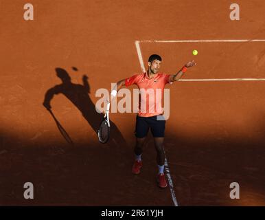 Parigi, Francia. 06th giugno, 2023. Roland Garros Paris French Open 2023 Day10 06/06/2023 NOVAK DJOKOVIC (SRB) vince il quarto incontro finale. Credit: Roger Parker/Alamy Live News Foto Stock