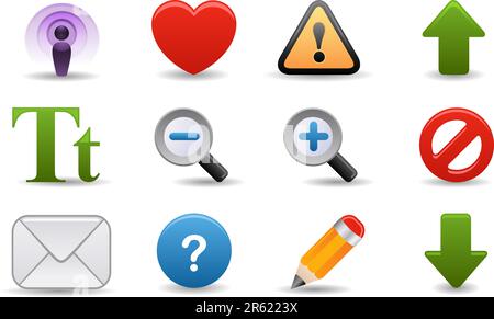 Serie Smooth: Una raccolta di icone Web colorate per la tua pagina Web! Illustrazione Vettoriale
