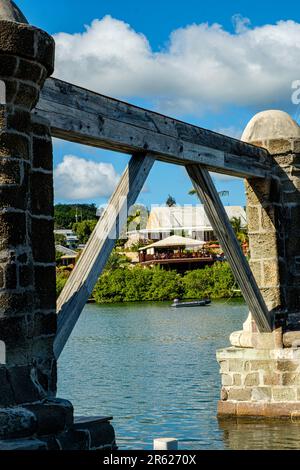 Ammiragli' Inn e il Ristorante Pillars, Nelson's Dockyard, English Harbour, Antigua Foto Stock