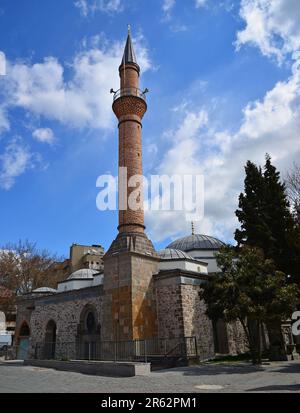 Situata nella città di Usak, Turchia, la Grande Moschea è stata costruita nel 1419. Foto Stock