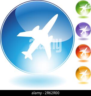 Icona aereo isolato su uno sfondo bianco. Illustrazione Vettoriale