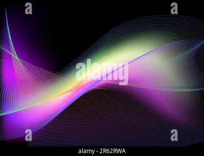 righe astratte, questa illustrazione può essere utilizzata come lavoro di progettazione Illustrazione Vettoriale