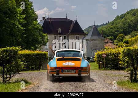 89 Vanessa BARUE, Julie PETER FR/FR Porsche 911 Carrera 3,2L 1986, azione durante la Rallye des Princesses Richard Mille dal 3 al 8 giugno 2023 tra Parigi e Nizza, Francia - Foto Marc de Mattia/DPPI Credit: DPPI Media/Alamy Live News Foto Stock