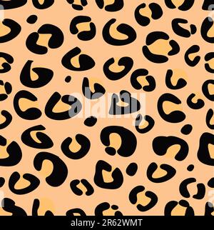Sfondo della pelle animale - texture vettoriale leopardo. Illustrazione Vettoriale
