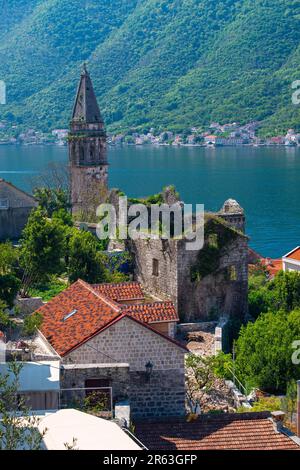 Chiesa di San Giovanni Battista, Sveti Jovana Krstitelja, Perast, Baia di Cattaro, Montenegro Foto Stock