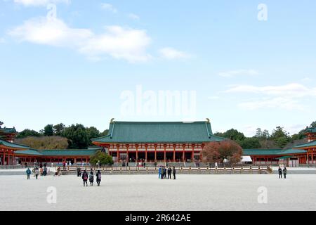 Heian Jingu Daigoku-den Hall Foto Stock