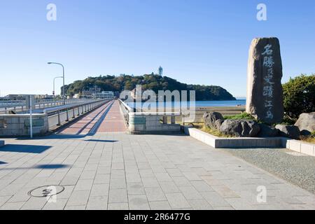 Ponte Enoshima Benten ed Enoshima Foto Stock