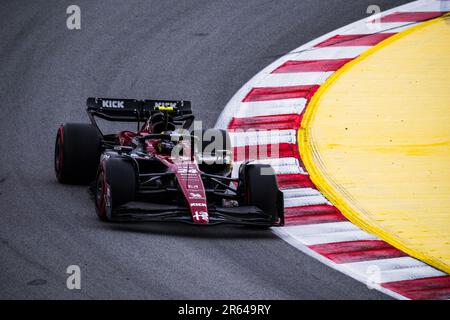 Circuit de Barcelona-Catalunya, Barcellona, SpainMonaco, 3,Giugno.2023: Guanyu Zhou, durante il Gran Premio di Formula uno di Monaco Foto Stock