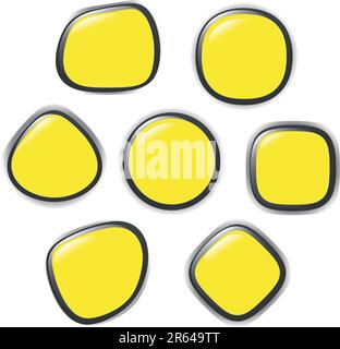 Serie di illustrazioni vettoriali di vetro rifrangente colorato Illustrazione Vettoriale