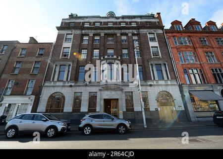 The Clarence Hotel on Wellington Quay, Temple Bar, Dublino, Irlanda. Foto Stock