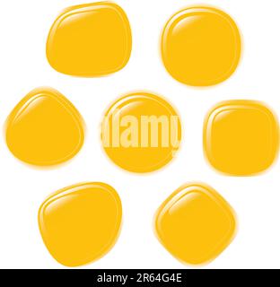 Serie di illustrazioni vettoriali di vetro rifrangente colorato Illustrazione Vettoriale