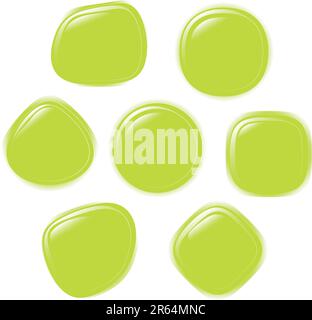 Serie di illustrazioni vettoriali di vetro rifrangente colorato Illustrazione Vettoriale