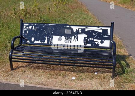 Berlin Airlift Hill Memorial alla storia della RAF e dell'USAF, a Lingley Green, Whittle Hall, Warrington, Cheshire, INGHILTERRA, REGNO UNITO, WA5 3LQ Foto Stock