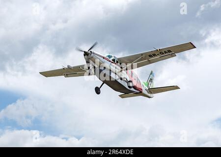 Trans Guyana Airways a 12 posti, emblema di Harpy Eagle, aeroplano da Georgetown al Parco Nazionale Kaieteur, Guyana Foto Stock