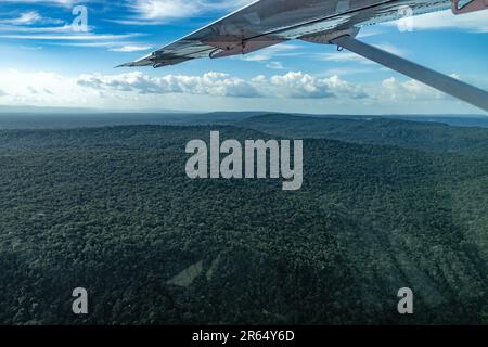 Vedute aeree dalle Cascate Kaieteur a Georgetown, Guyana Foto Stock