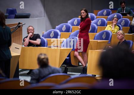 L'AIA - Sandra Beckerman (SP) nel corso di un dibattito sulla relazione della commissione parlamentare d'inchiesta estrazione di gas naturale Groningen. ANP PHIL NIJHUIS olanda fuori - belgio fuori Foto Stock