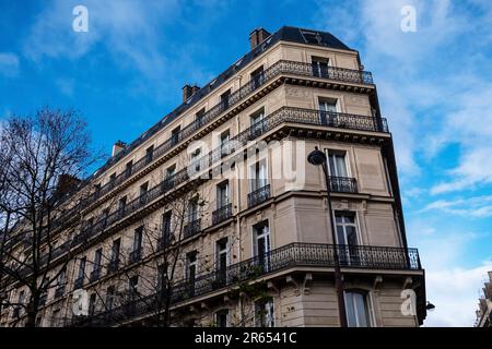 Vecchi edifici di Parigi. Illustrazione del turismo e della vita quotidiana nella Grande Parigi. Francia. Foto Stock