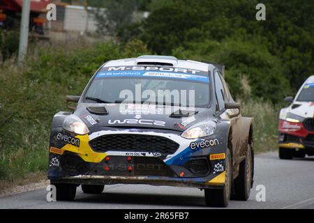 Olbia , Italia - 02-06-2023: WCR Rally Italia SARDEGNA STESSA VETTURA DI GARA Foto Stock