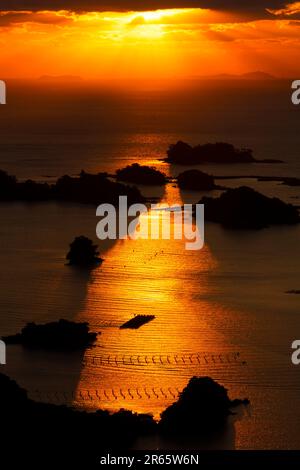 Vista serale delle isole Kujuku Foto Stock