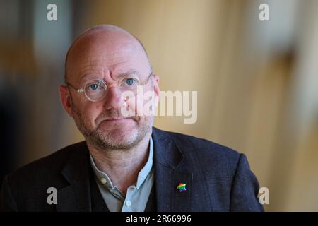 Edimburgo Scozia, Regno Unito 07 giugno 2023. Patrick Harvie al Parlamento scozzese. credito sst/alamy notizie dal vivo Foto Stock