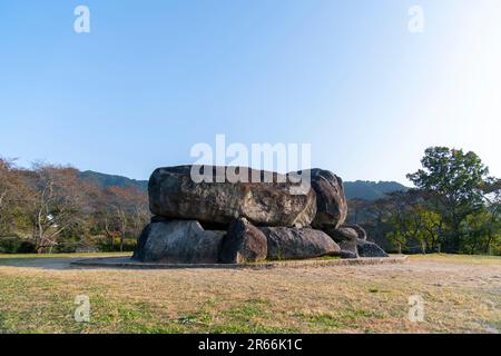 Antica tomba di Ishibutai Foto Stock