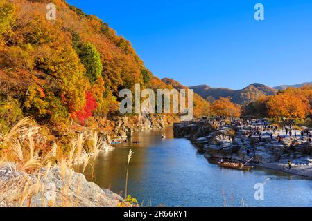 Colori autunnali di Nagatoro Iwadatami Foto Stock