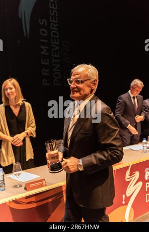 pontevedra, Spagna. jun, 6th 2023.The Pontevedreses Awards premia la carriera di Víctor Freixanes. Riscuote il premio di onore . Credit:Xan Gasalla / Alamy Live News Foto Stock