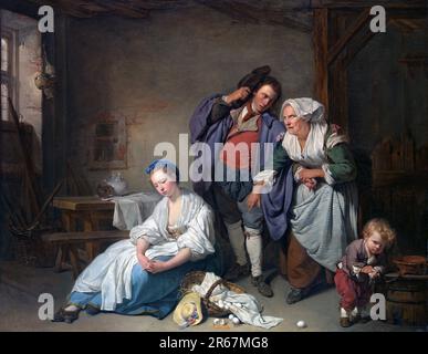 Uova rotte, 1756, Pittura di Jean-Baptiste Greuze Foto Stock