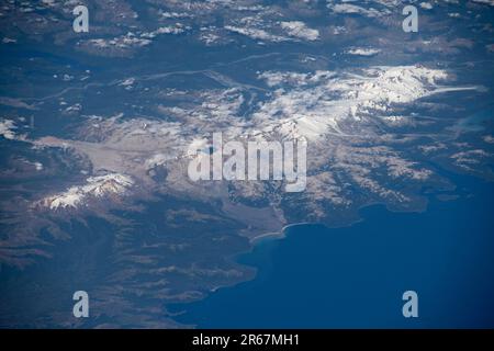 Penisola dell'Alaska, vista del Parco Nazionale di Katmai. Foto Stock