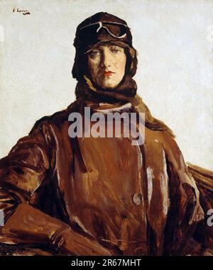 Mary, Lady Heath (1896 – 1939) aviatore irlandese e ha iniziato la vita come Sophie Catherine Theresa Mary Peirce-Evans. Maria, Lady Heath (1896 - 1939). John Lavery - Lady Icarus Foto Stock