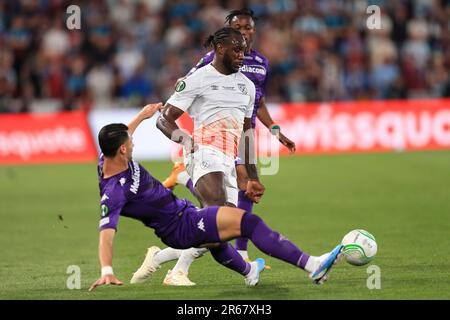 Praga, Repubblica Ceca. 07th giugno, 2023. Michail Antonio del prosciutto ad ovest Unito durante la finale della UEFA Conference League tra Fiorentina e prosciutto ad ovest Unito alla Fortuna Arena il 7th 2023 giugno a Praga, in Cechia. (Foto di Daniel Chesterton/phcimages.com) Credit: PHC Images/Alamy Live News Foto Stock