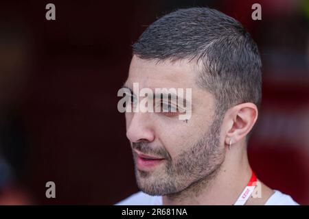 Misano Adriatico, Italia. 04th giugno, 2023. Andrea Iannone visto durante il Campionato Mondiale FIM SBK Superbike Pirelli Emilia-Romagna Round al circuito Mondiale di Misano. (Foto di Fabrizio Carabelli/SOPA Images/Sipa USA) Credit: Sipa USA/Alamy Live News Foto Stock