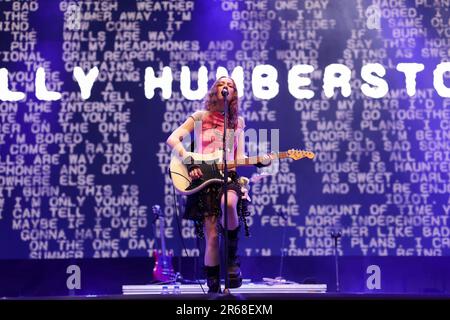 Porto, Portogallo. 07th giugno, 2023. La cantante-cantautrice inglese Holly Humberstone si esibisce dal vivo sul palco al Primavera Sound di Porto. Credit: SOPA Images Limited/Alamy Live News Foto Stock