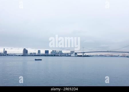 Odaiba e Rainbow Bridge Foto Stock