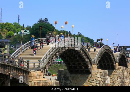 Festival del ponte di Kintai Foto Stock