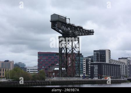 La Gru finnieston sulle rive del fiume Clyde Foto Stock