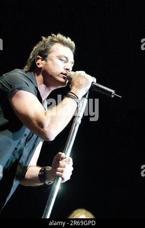 Shannon Noll ha suonato, sostenendo dal vivo, al Sydney Entertainment Centre, Australia, il 20th 2006 ottobre. Foto Stock