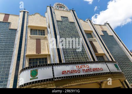 Teatro Armando Manzanero edificio del teatro, Merida, Stato dello Yucatan, Messico costruito come cinema 1949 Foto Stock