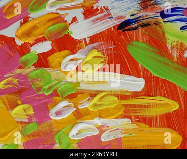 texture colorato astratto pittura a olio sfondo Foto Stock