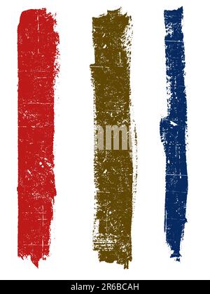 Elementi grunge - linee Grunge 1- elementi grunge vettoriali altamente dettagliati Illustrazione Vettoriale